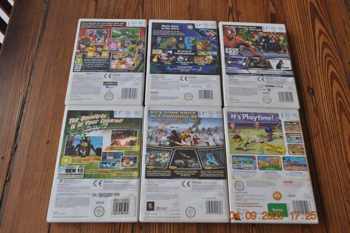 Wii Games Spiderman Super Mario Star Wars Bakugan (please read)