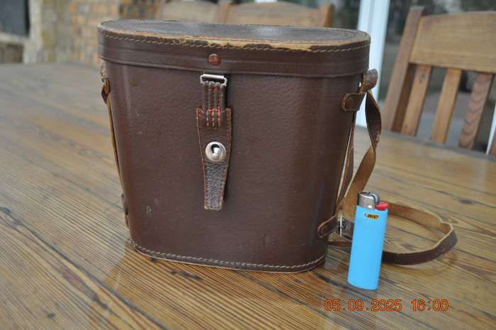 Vintage Leather Binoculars Carry Case