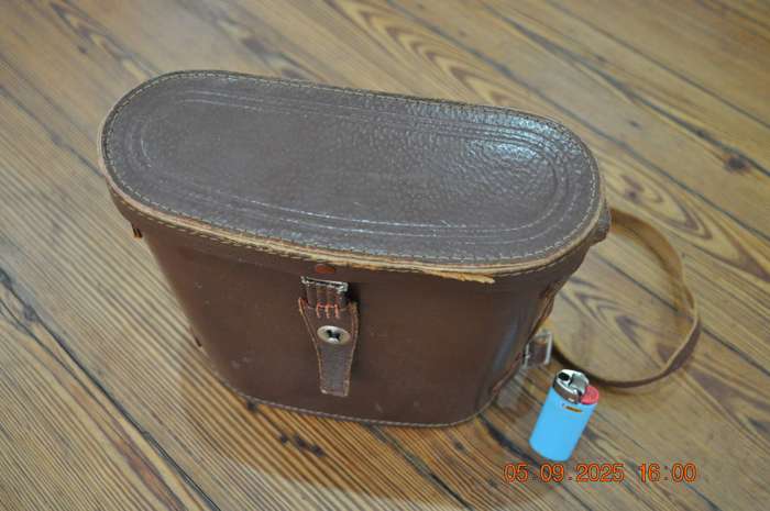 Vintage Leather Binoculars Carry Case