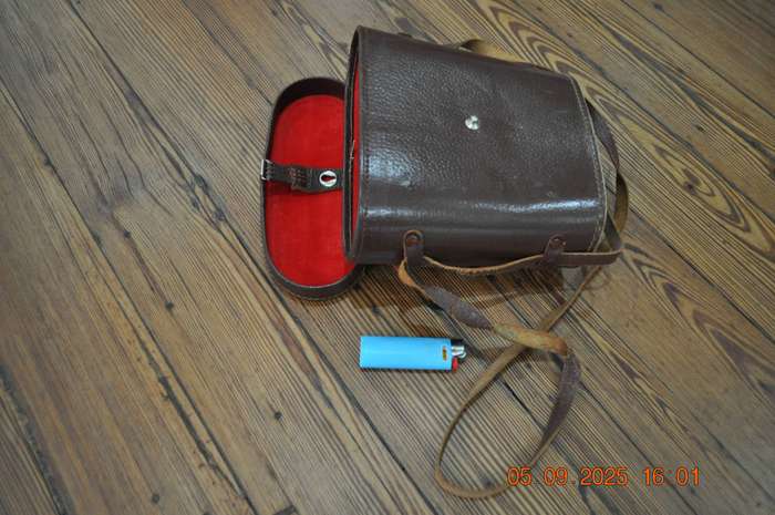 Vintage Leather Binoculars Carry Case