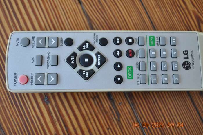 LG Mp3 Hifi Remote Control LG 6710CMAP01A