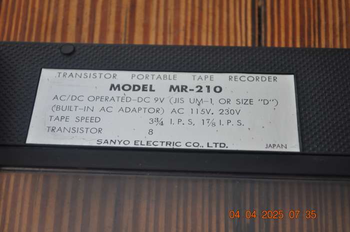 Vintage Sanyo Portable Reel to Reel Player (as is)