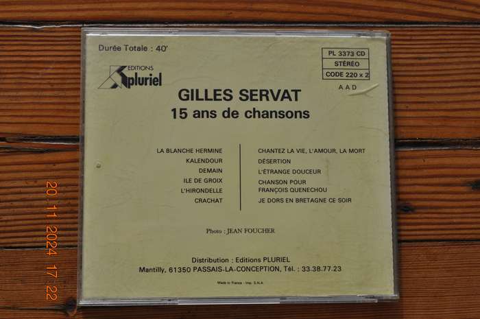 Gilles Servat - 15 Ans De Chansons (Cd French)