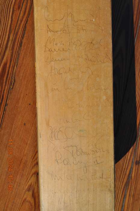 Vintage Slazenger V Six Signed Cricket Bat