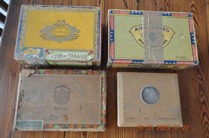 Vintage Cigar Boxes and Tubes Empty