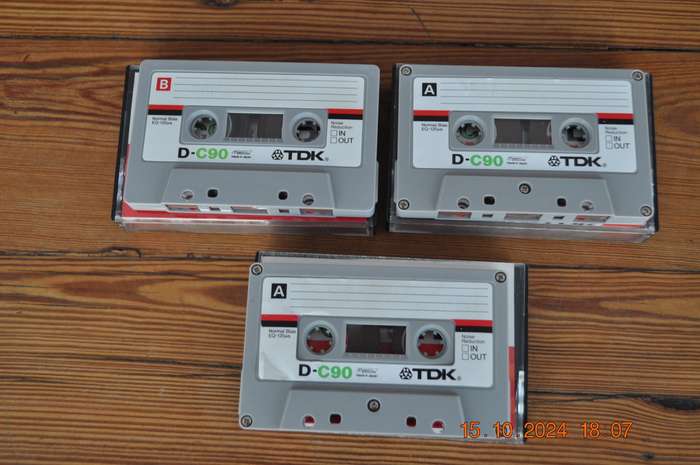 Old School TDK D-C90  X 3 Pre Owned Cassettes