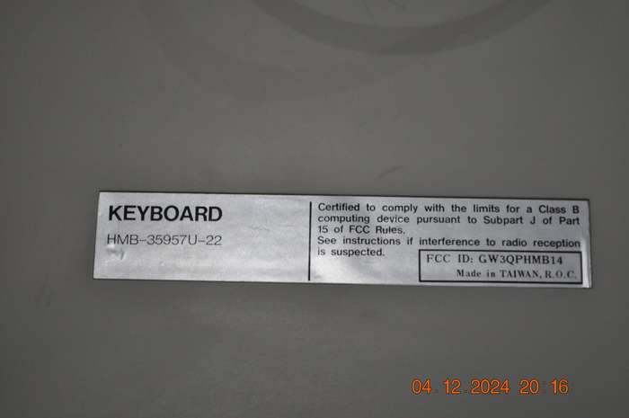 Rare Vintage OKI XT AT Din 5 Pin Computer Keyboard