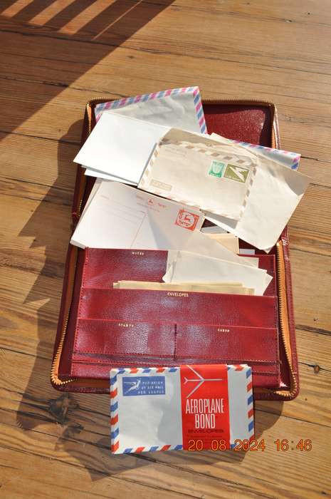 Vintage Stationery Carry Case And Envelopes