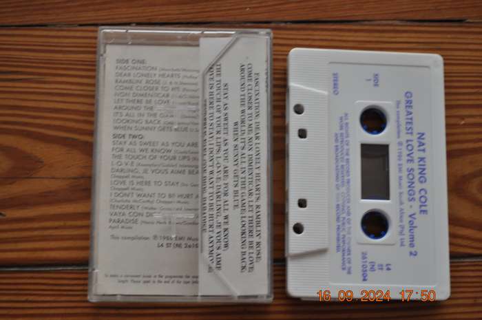 Nat King Cole - Greatest Love Songs : Vol 2 (Cassette)