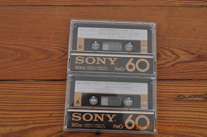 Old School Sony FeCr 90 Type III Cassettes