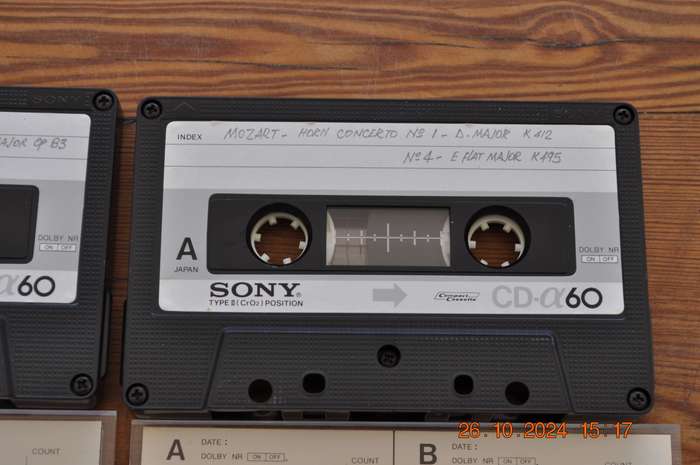 Old School Sony CD-a 60 Type II Cassettes
