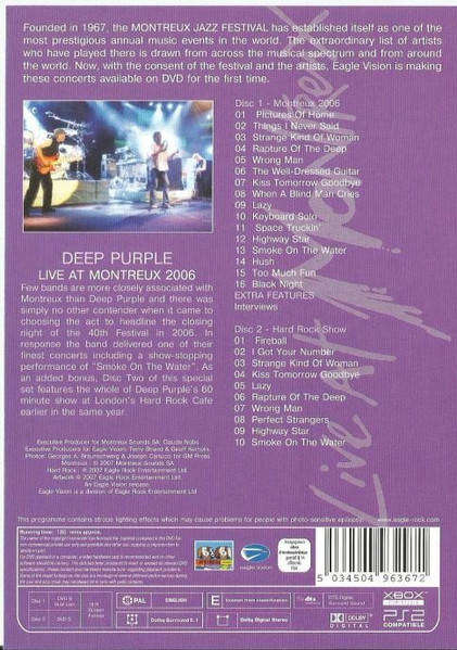 Deep Purple - Live At Montreux 2006 (Double DVD)