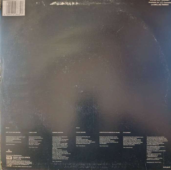 Pet Shop Boys  Introspective (Vinyl LP) EMCJ(D)7908681