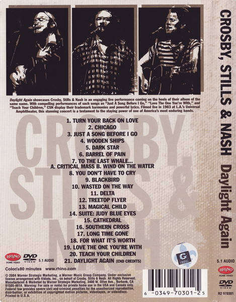 Crosby, Stills & Nash - Daylight Again (DVD0