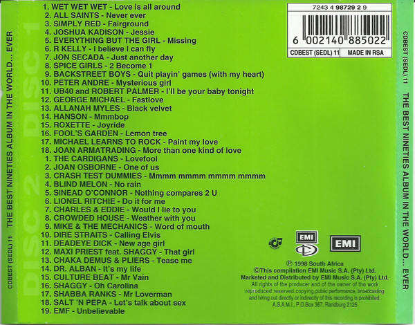 Various - The Best Nineties Album In The World...Ever! (CD Double)