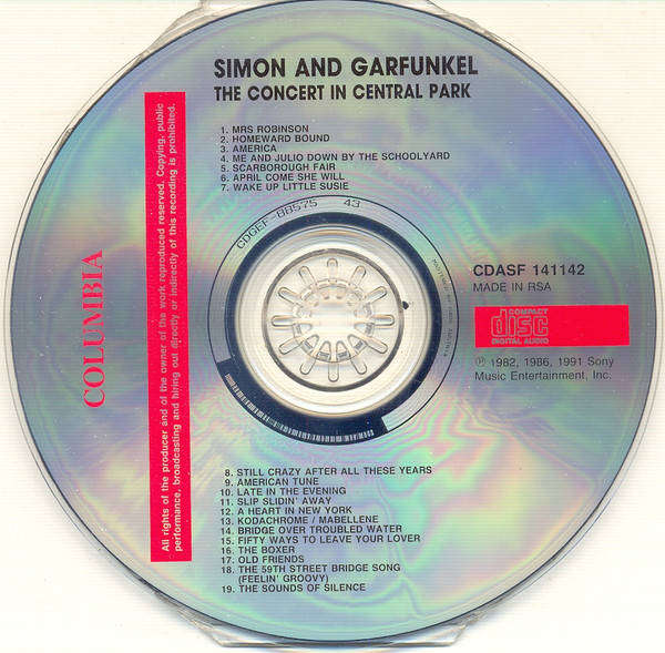 Simon & Garfunkel - The Concert In Central Park (CD)