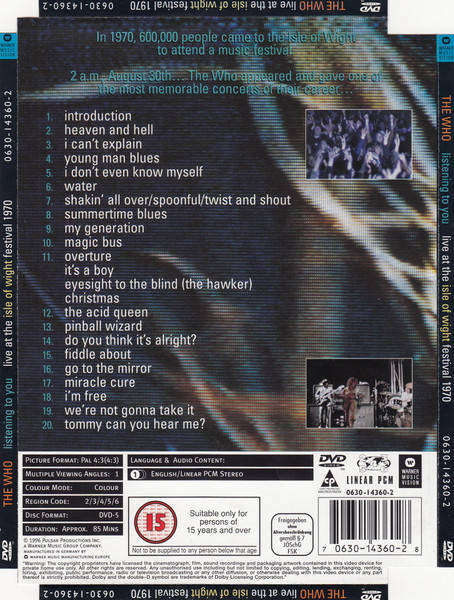 The Who - Listening To You (Live At The Isle Of Wight Festival DVD)