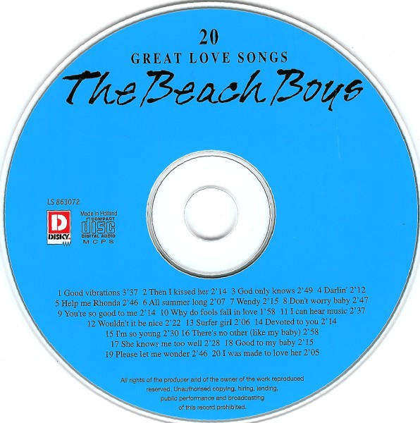 The Beach Boys - 20 Great Love Songs (CD)