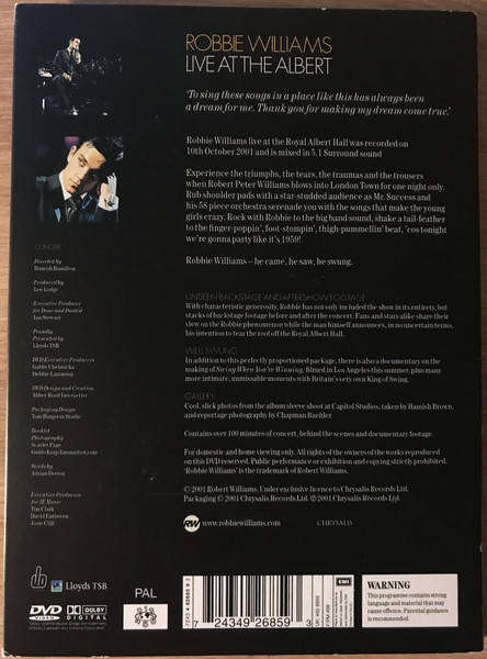 Robbie Williams - Live At The Albert (DVD)
