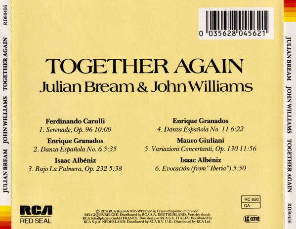 Julian Bream & John Williams - Together Again (CD)