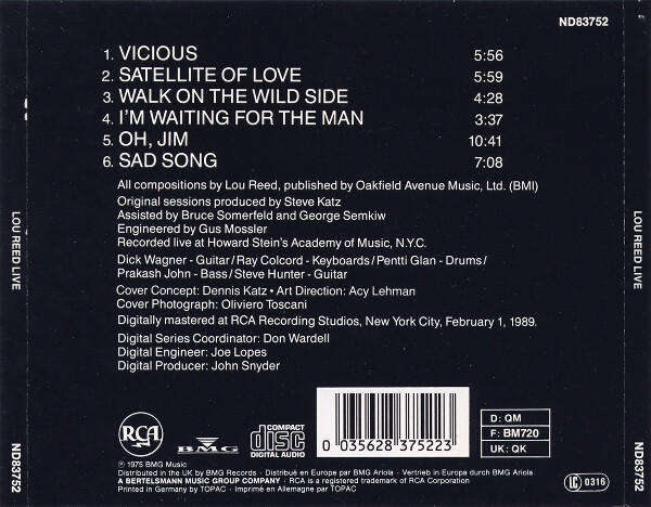 Lou Reed - Lou Reed Live (CD)