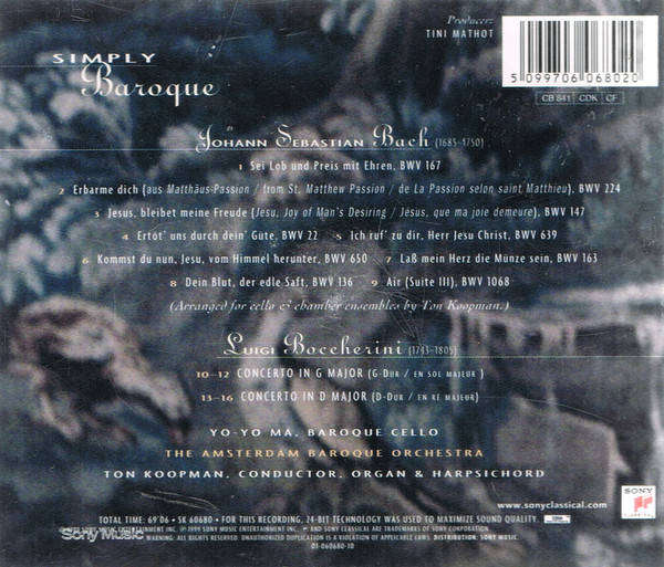 Yo-Yo Ma, Ton Koopman - Simply Baroque (CD)