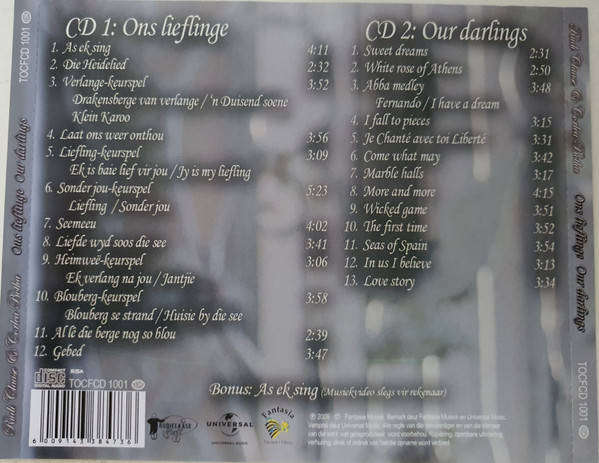 Rudi Claase & Corlea Botha - Ons Lieflinge Our Darlings (CD DOUBLE)