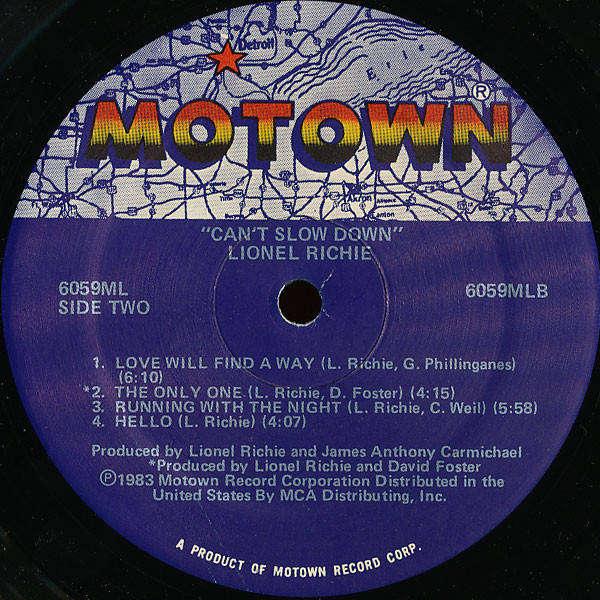 Lionel Richie - Can't Slow Down (Vinyl LP) US Import 6059ML Gatefold