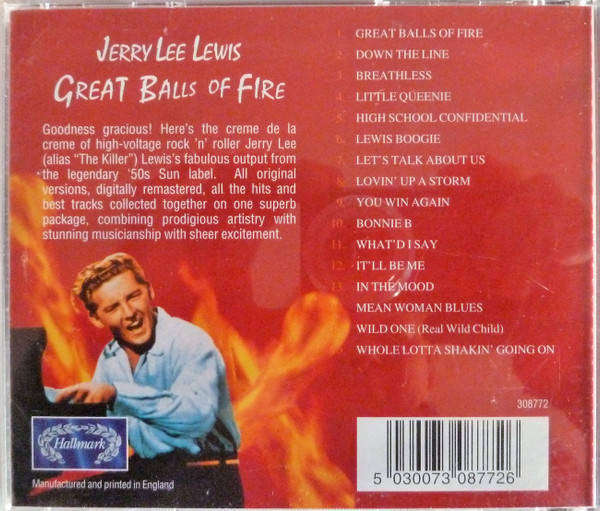 Jerry Lee Lewis - Great Balls Of Fire (CD)