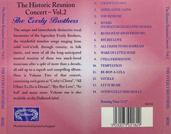 Everly Brothers - The Historic Reunion Concert, Vol. 2 (CD)