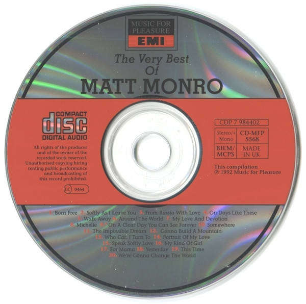 Matt Monro - The Very Best Of Matt Monro (CD)