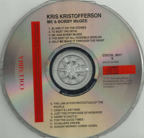 Kris Kristofferson - Me And Bobby McGee (CD)