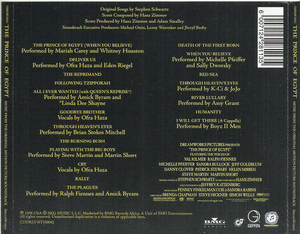 The Prince Of Egypt (Music From The Original Motion Picture - CD)