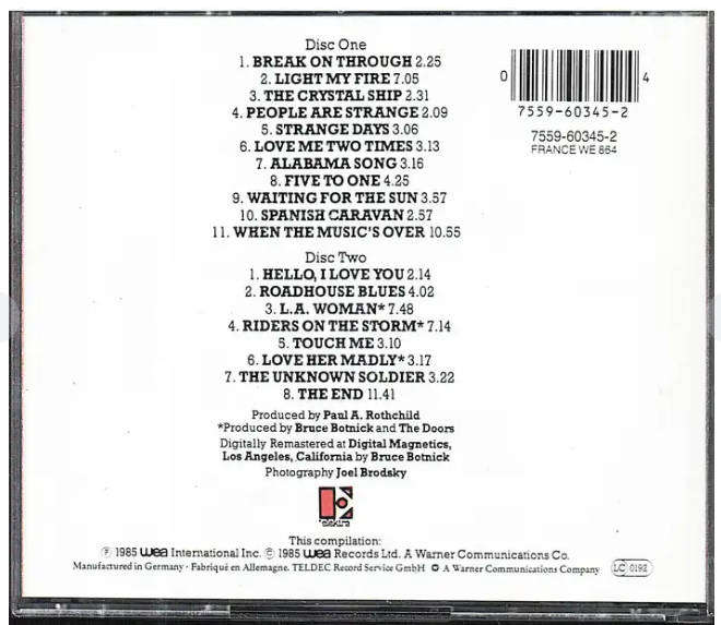 The Doors - The Best Of The Doors (CD Double)