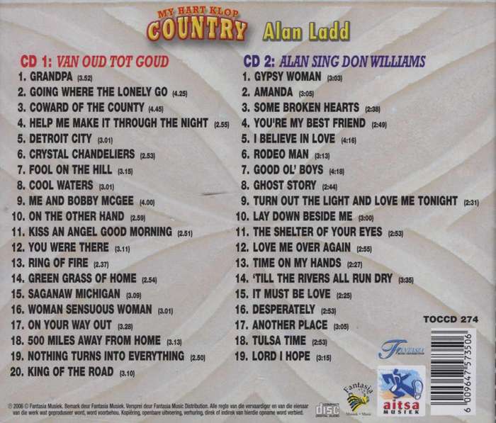 Alan Ladd - My Hart Klop Country (Double CD)
