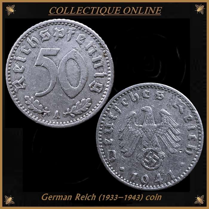 Third Reich : German Reich (1933-1943) : 50 Reichspfennig 1941 (A) : 2 of 3 Coin in Good Condition