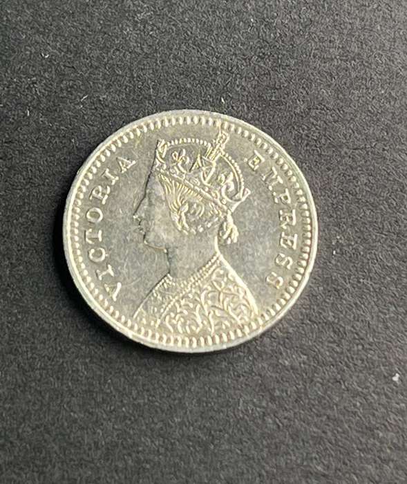 1882 India Two Anna Silver