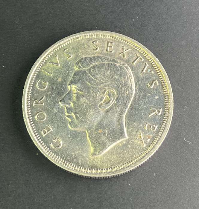 300th anniversary founding of Cape Town. Five shilling .500 silver 28gm