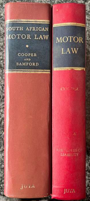 South African Motor Law Volume 1 and 2 by WE Cooper and BR Bamford