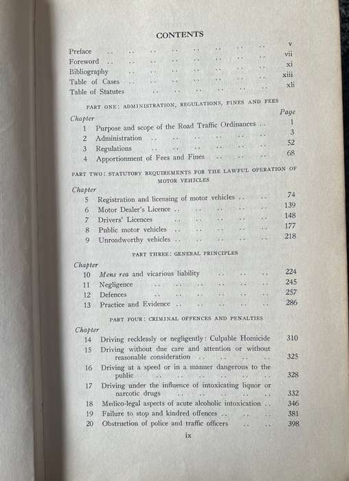 South African Motor Law Volume 1 and 2 by WE Cooper and BR Bamford