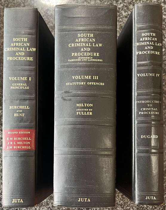 3 Volumes of Leather-bound South African Criminal Law and Procedure: 1, 3, 4