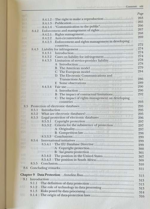 Information and Communications Technology Law by D van der Merwe, A Roos, T Pistorius and S Eiselen