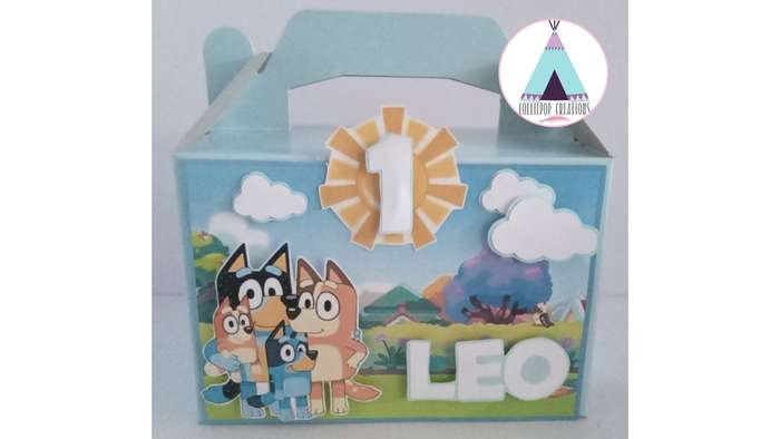 Bluey Themed and personalised party boxes  (10 Boxes)