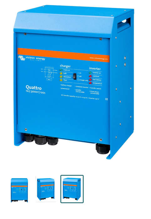 VICTRON QUATTRO 12/3000/120-50/50 230V SINE WAVE CHARGER INVERTER VE.Bus