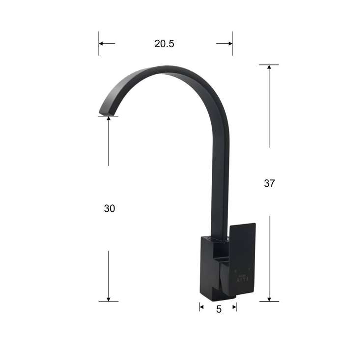 AIYI Kitchen Sink Tap Matte Black