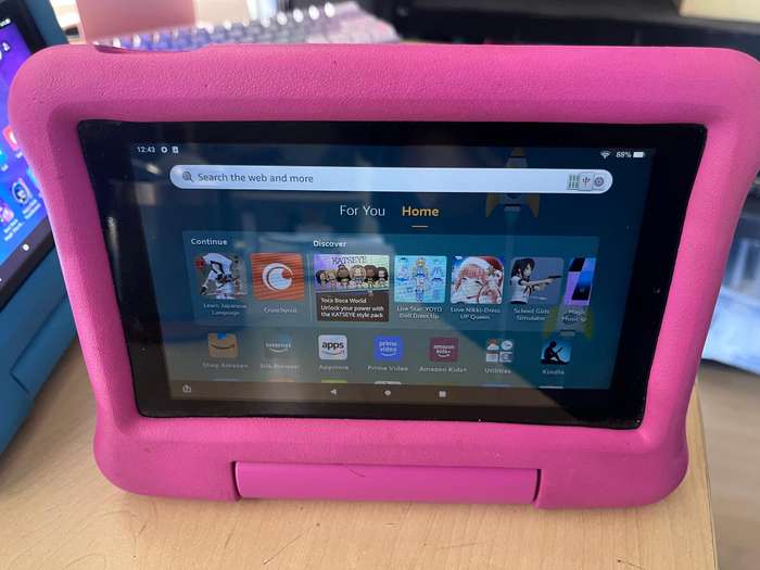 Amazon Fire Kids Edition Tablet 7" 16 GB, Pink Kid-Proof Case