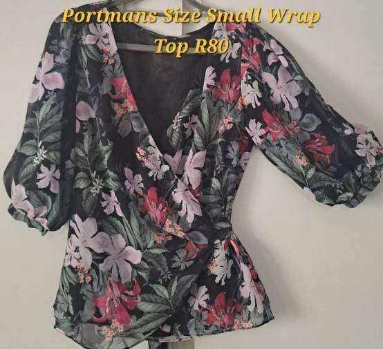 Wrap Top -3/4 Sleeve -   Portmans -  Size Small -  Like New