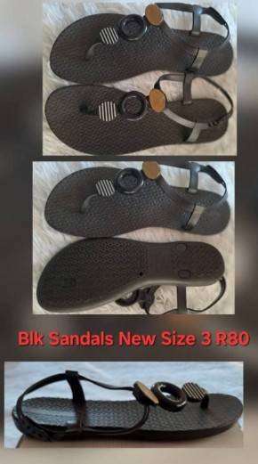 BLK Sandals  - Black -   Size 3
