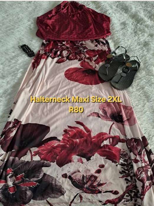 Halterneck Maxi  Dress -  Size 2XL -  Like New