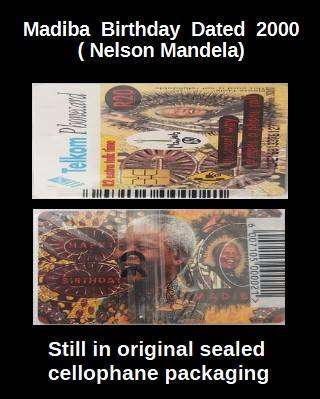Nelson Mandela Birthday Phone Card Dated: 2000